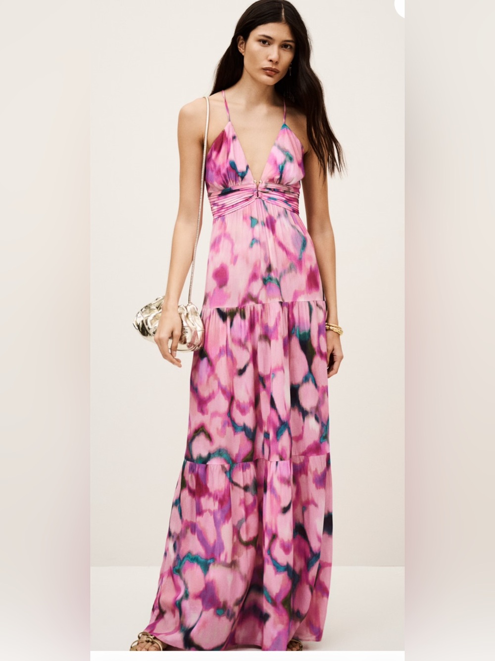 ba&sh Pink Women's Robe Faoya Maxi Dress Size Medium